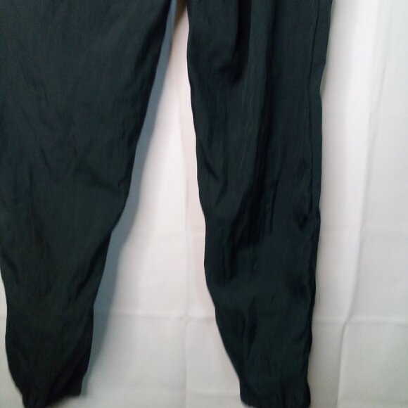 Reebok Track Pants Men M Vintage 100% Nylon Zipper Ankle Green - Picture 16 of 16